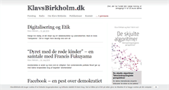 Desktop Screenshot of klavsbirkholm.dk