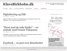 Tablet Screenshot of klavsbirkholm.dk